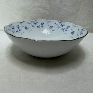 Premiere Blue Dawn ME 113 Fine China 9 Inch Round Scalloped Serving Bowl White